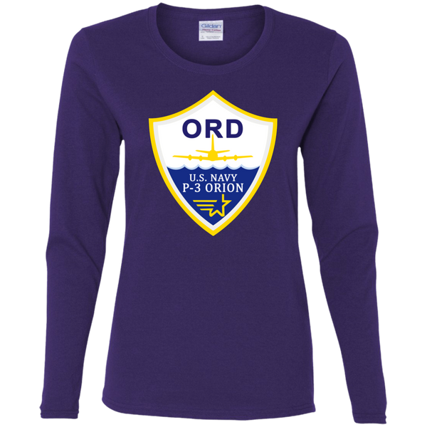 P-3 Orion 3 ORD Ladies' Cotton LS T-Shirt