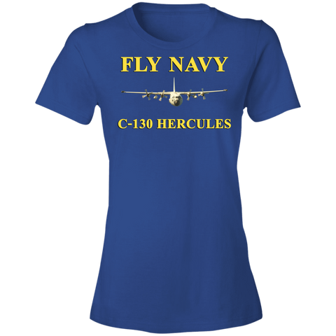 Fly Navy C-130 3 Ladies' Lightweight T-Shirt