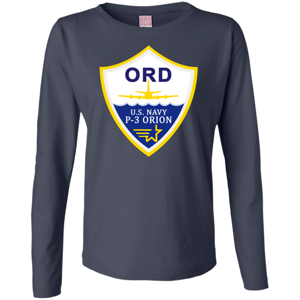 P-3 Orion 3 ORD Ladies' LS Cotton T-Shirt