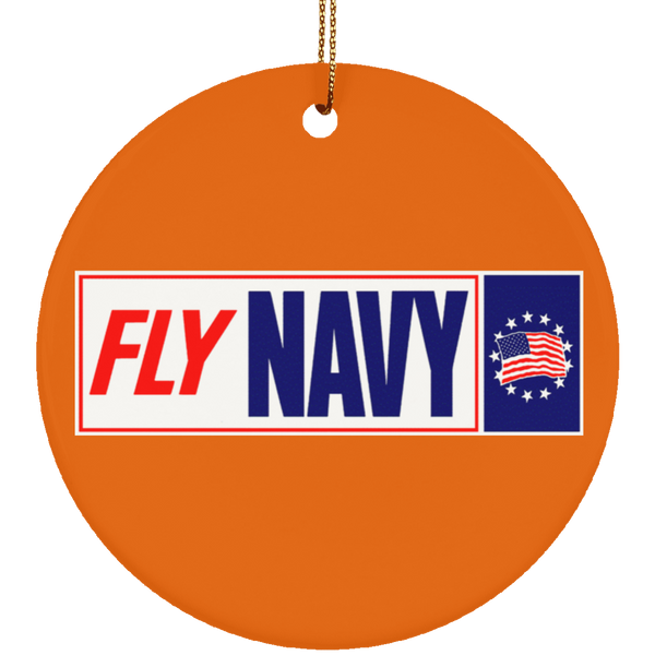 Fly Navy 1 Ornament - Circle