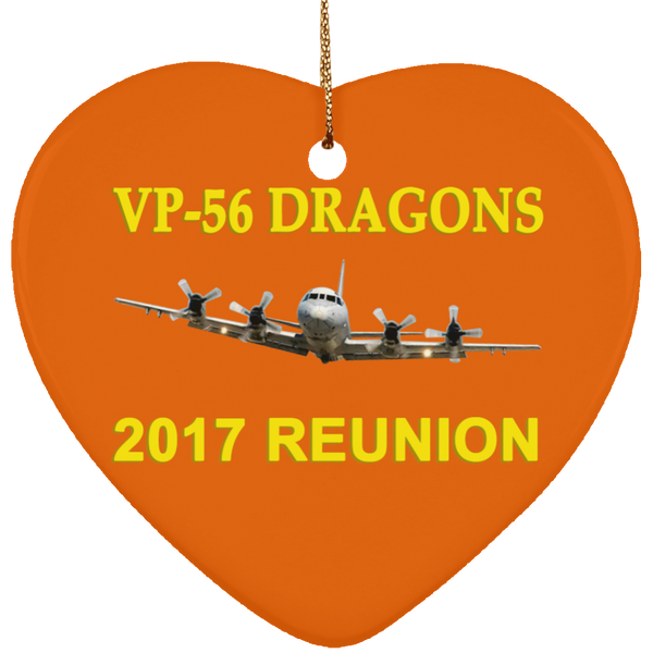 VP-56 2017 Reunion 2 Ornament Ceramic - Heart