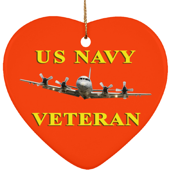 Navy Vet 2 Ornament - Heart