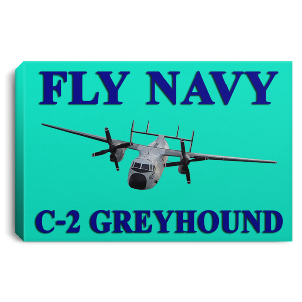 Fly Navy C-2 1 Canvas - Landscape .75in Frame