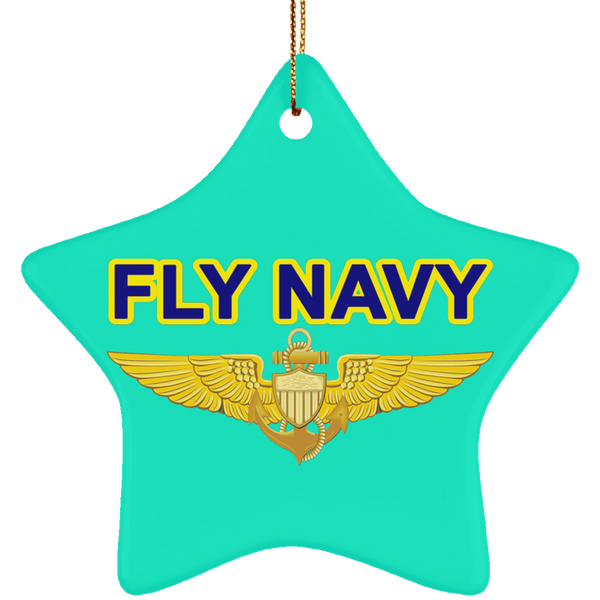 Fly Navy Aviator Ornament - Star