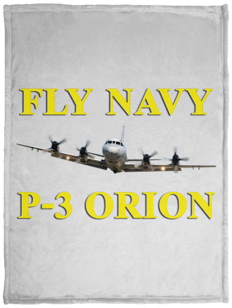 Fly Navy P-3 3 Blanket - Cozy Plush Fleece Blanket - 30x40