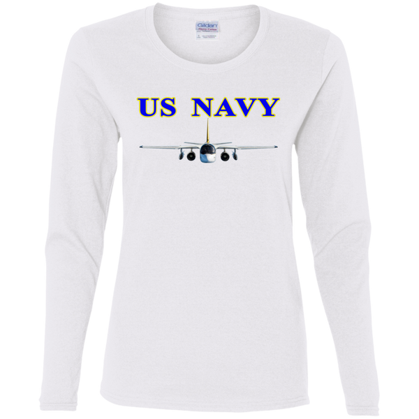 US Navy S-3 2 Ladies' Cotton LS T-Shirt