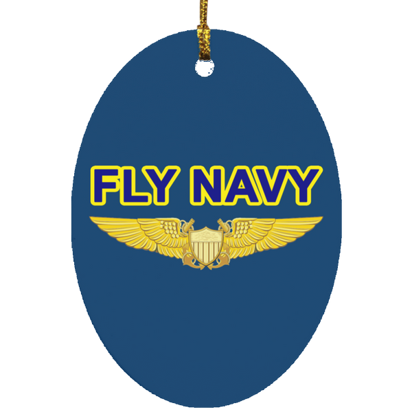 Fly Navy NFO Ornament - Oval