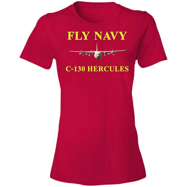 Fly Navy C-130 3 Ladies' Lightweight T-Shirt