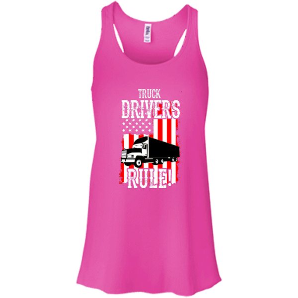 Truck Drivers Rule Flowy Racerback Tank