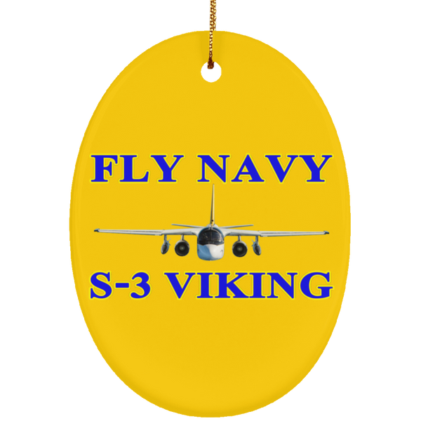 Fly Navy S-3 1 Ornament - Oval