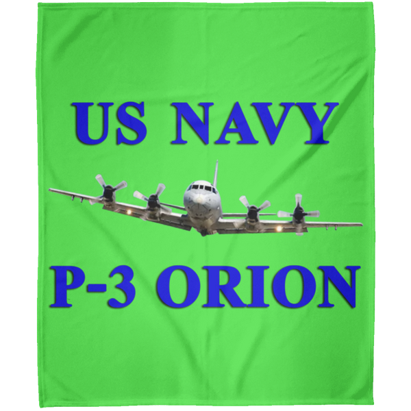 US Navy P-3 1 Blanket - Arctic Fleece Blanket 50x60