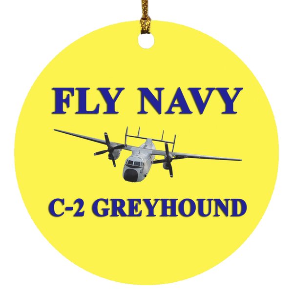 Fly Navy C-2 1 Ornament - Circle