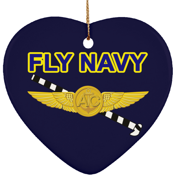 Fly Navy Tailhook 2 Ornament - Heart