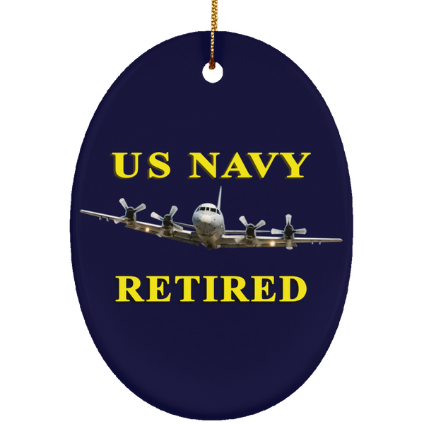 Navy Retired 1 Ornament - Oval