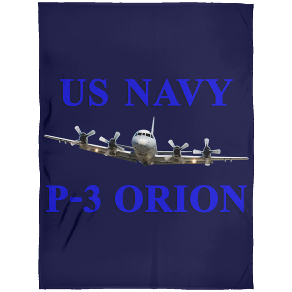 US Navy P-3 1 Blanket - Arctic Fleece Blanket 60x80