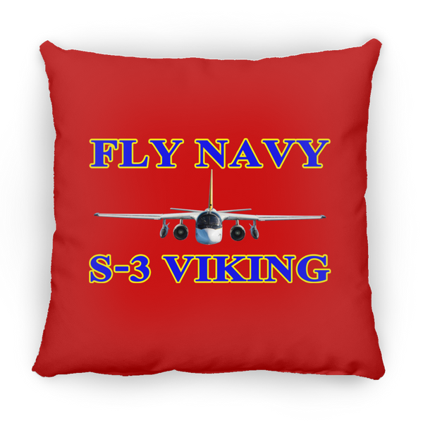 Fly Navy S-3 1 Pillow - Square - 18x18