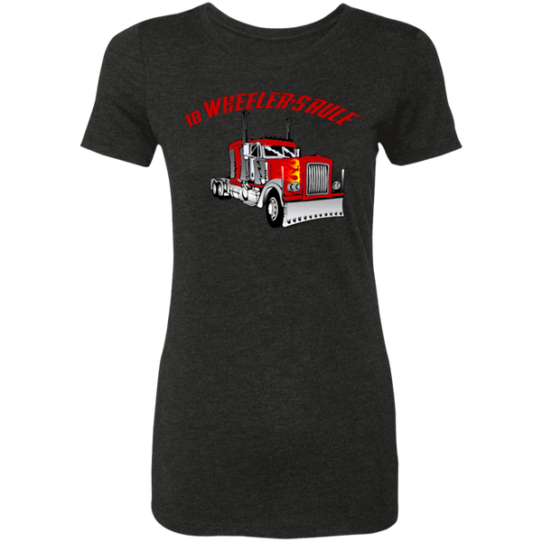 Trucker 18 Wheeler 1 Ladies' Triblend T-Shirt