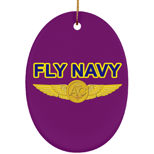 Fly Navy Aircrew Ornament - Oval