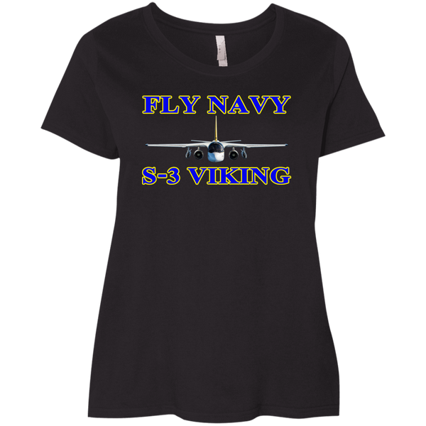 Fly Navy S-3 1 Ladies' Curvy T-Shirt