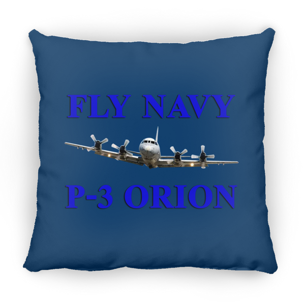 Fly Navy P-3 1 Pillow - Square - 18x18