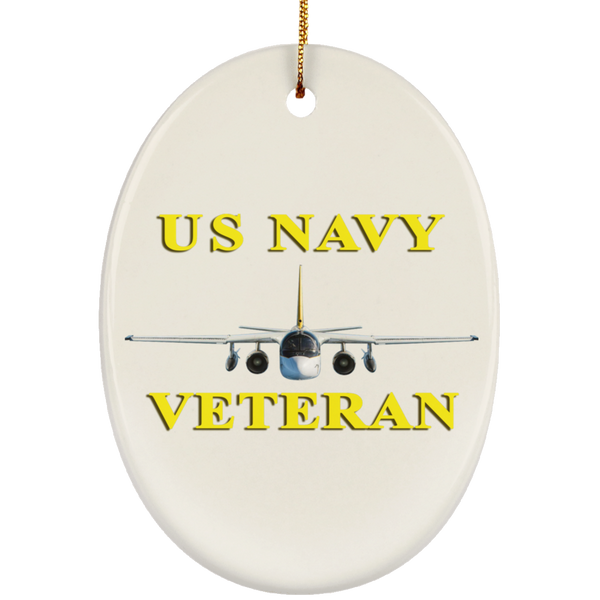 Navy Vet 3 Ornament - Oval