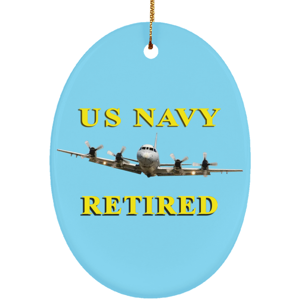 Navy Retired 1 Ornament - Oval