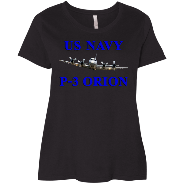 US Navy P-3 1 Ladies' Curvy T-Shirt