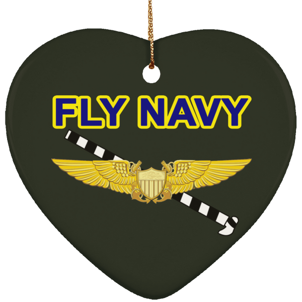 Fly Navy Tailhook 3 Ornament - Heart