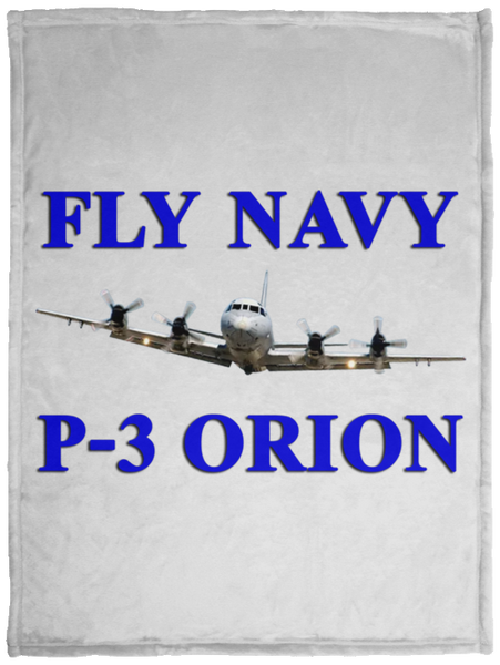 Fly Navy P-3 1 Blanket - Cozy Plush Fleece Blanket - 30x40