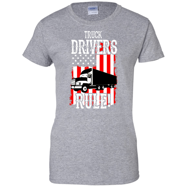 Truck Drivers Rule Ladies' Cotton T-Shirt