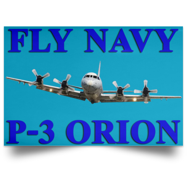 Fly Navy P-3 1 Poster - Landscape