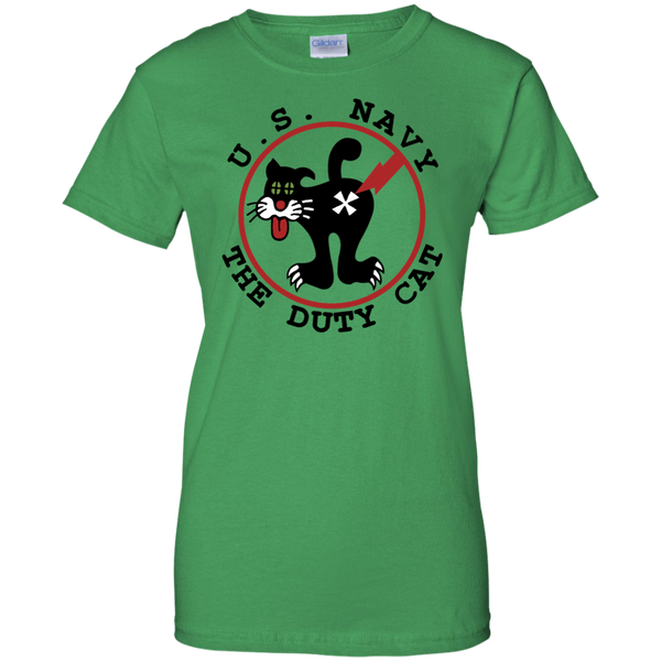 Duty Cat 4 Ladies Custom Cotton T-Shirt