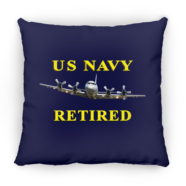 Navy Retired 1 Pillow - Square - 14x14
