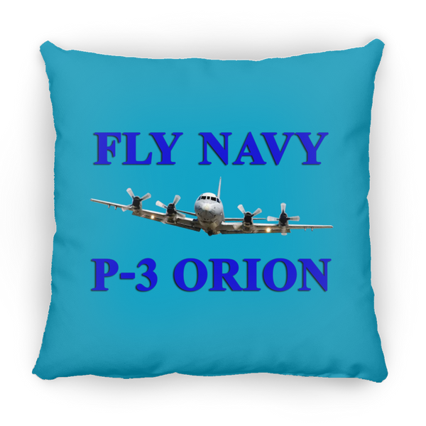 Fly Navy P-3 1 Pillow - Square - 18x18