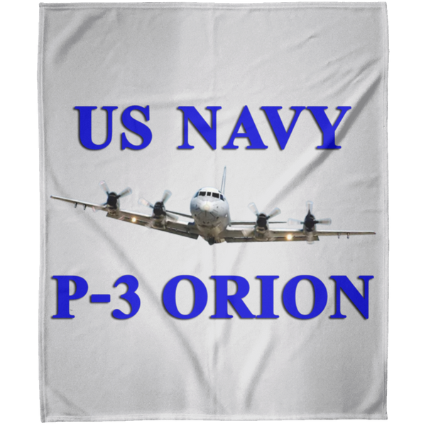 US Navy P-3 1 Blanket - Arctic Fleece Blanket 50x60