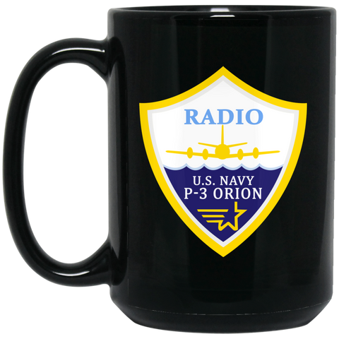 P-3 Orion 3 Radio Black Mug - 15oz