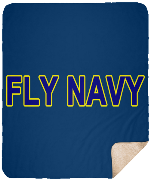 Fly Navy 2 Blanket - Sherpa 50x60