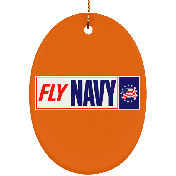 Fly Navy 1 Ornament - Oval