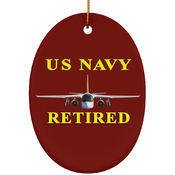 Navy Retired 2 Ornament - Oval