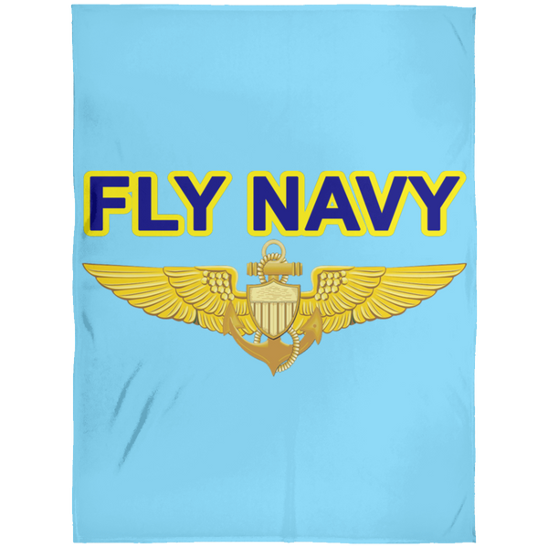 Fly Navy Aviator Blanket - Arctic Fleece Blanket 60x80