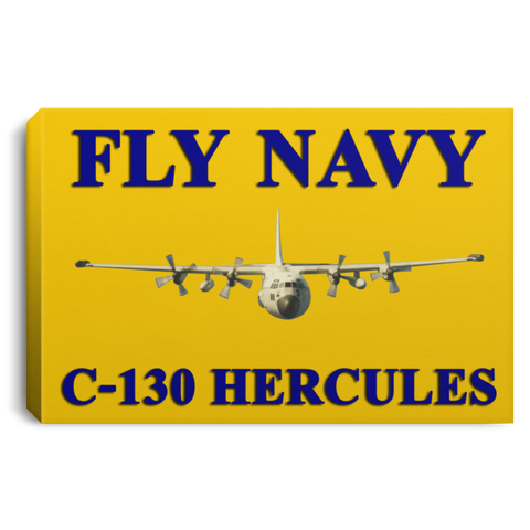 Fly Navy C-130 1 Canvas -  Landscape .75in Frame