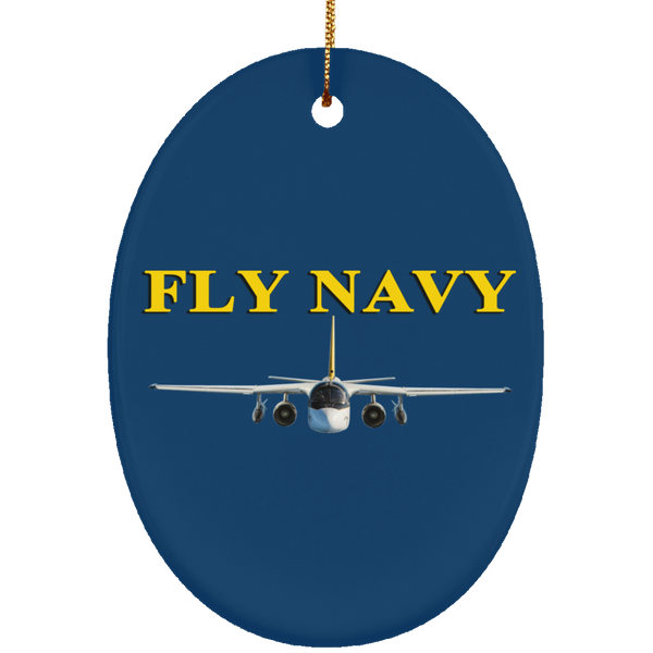 Fly Navy S-3 4 Ornament - Oval