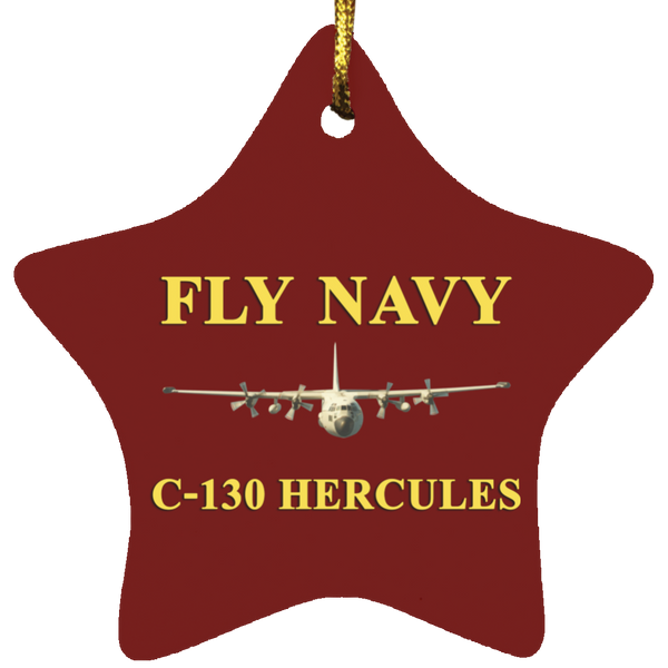 Fly Navy C-130 3 Ornament Ceramic - Star