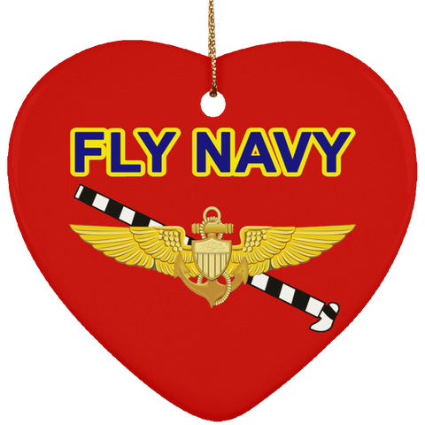 Fly Navy Tailhook 1 Ornament - Heart