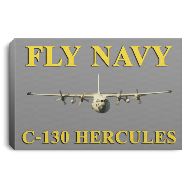 Fly Navy C-130 3 Canvas -  Landscape .75in Frame