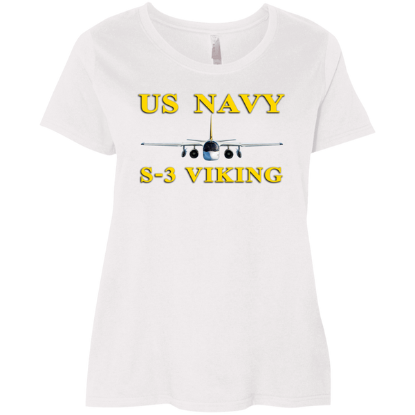 US Navy S-3 3 Ladies' Curvy T-Shirt