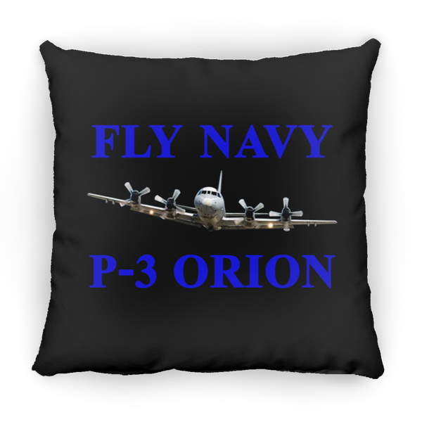 Fly Navy P-3 1 Pillow - Square - 16x16