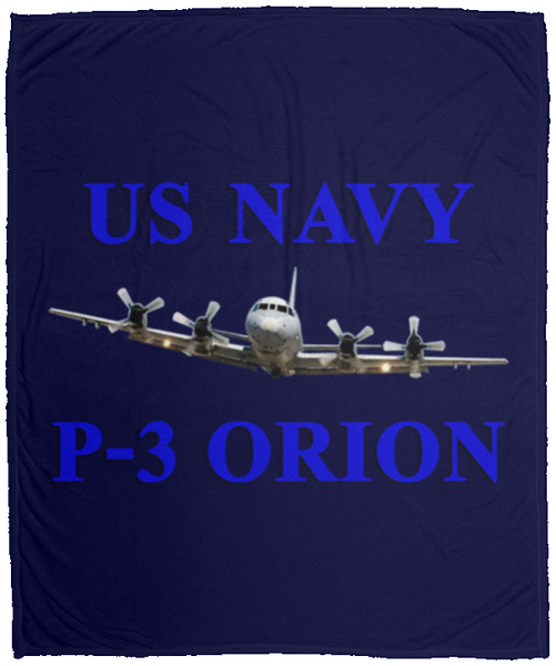 US Navy P-3 1 Blanket - Cozy Plush Fleece Blanket - 50x60