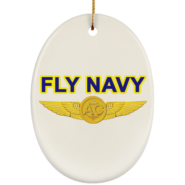 Fly Navy Aircrew Ornament - Oval