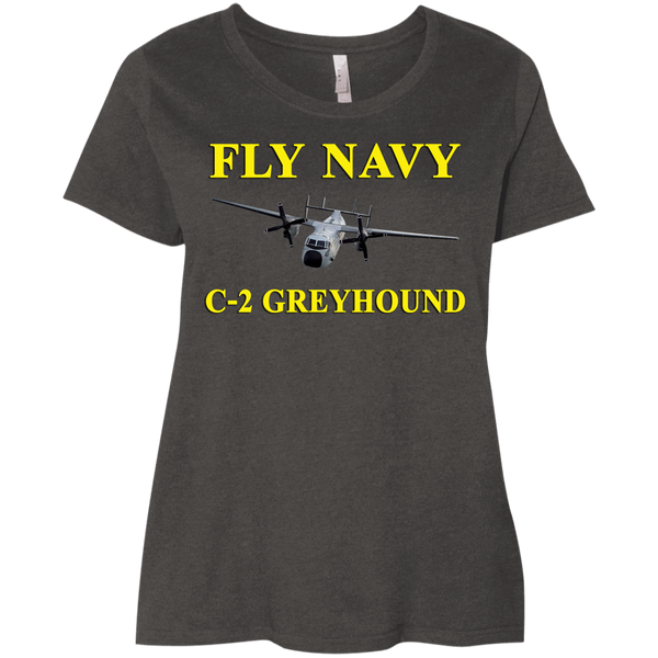 Fly Navy C-2 3 Ladies' Curvy T-Shirt